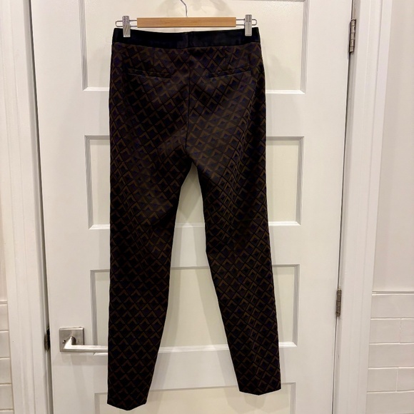 Tara Jarmon brown/black jaquard pants - Picture 3 of 3